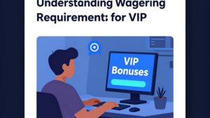 Современная иллюстрация процесса расчета вейджера для VIP-бонусов в онлайн-слотах Devil 168 Plus
